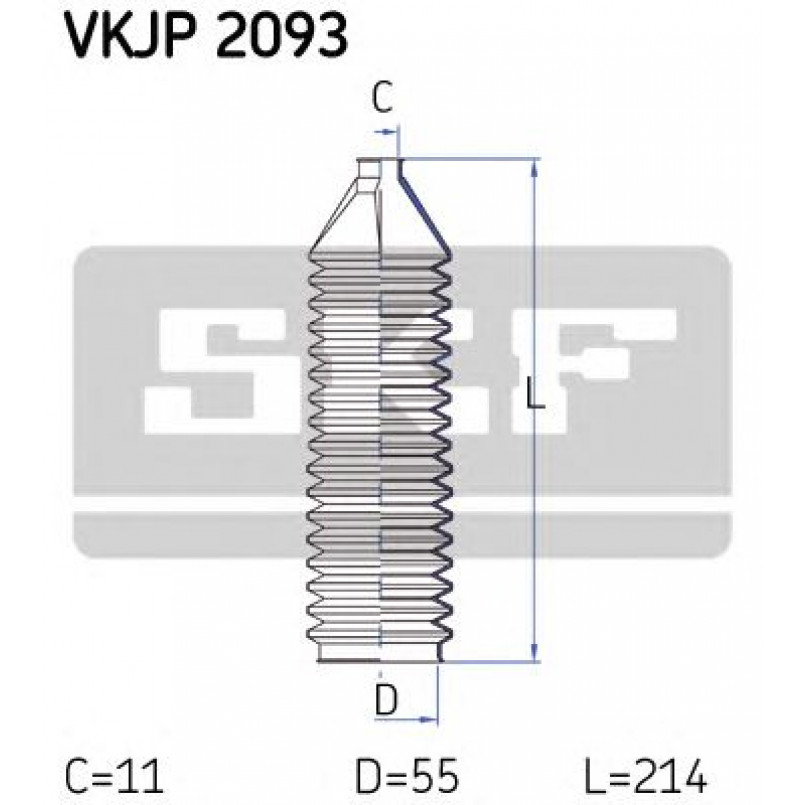 VKJP 2093 SKF - Пильовик привідного валу